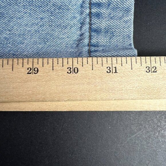 Madewell Jeans Women's 33x31* Super Wide Leg High Rise Light Blue Denim Tag 30 - Picture 12 of 16